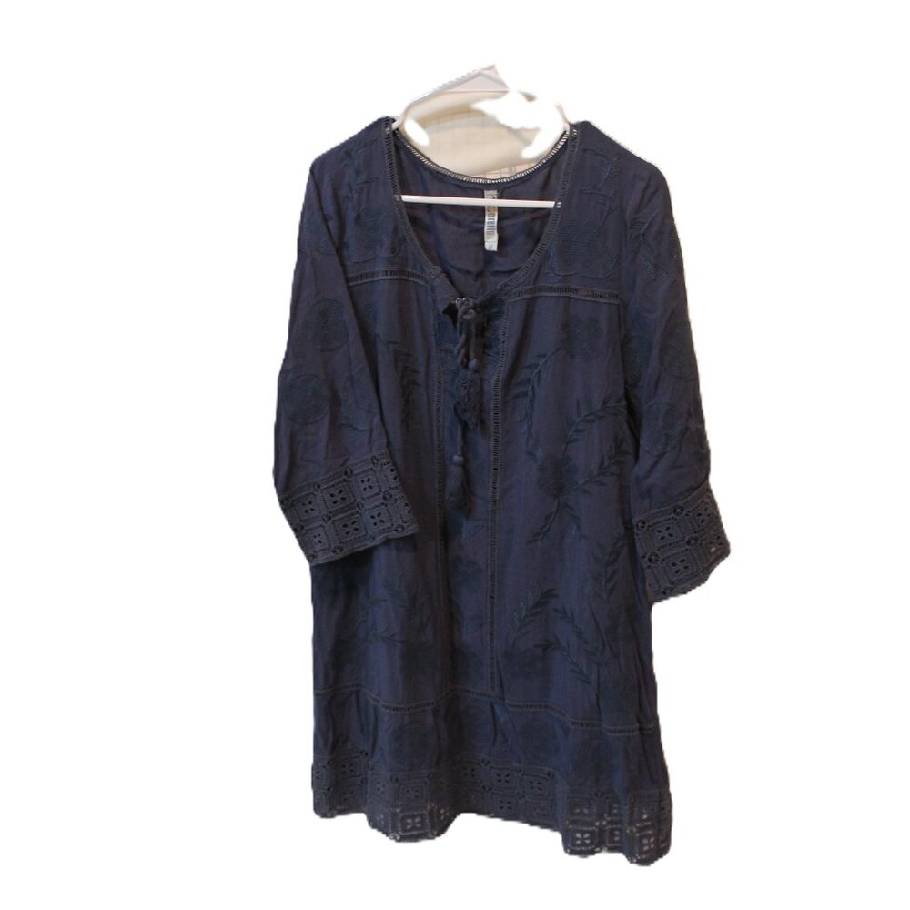 Blue Embroidered Dress